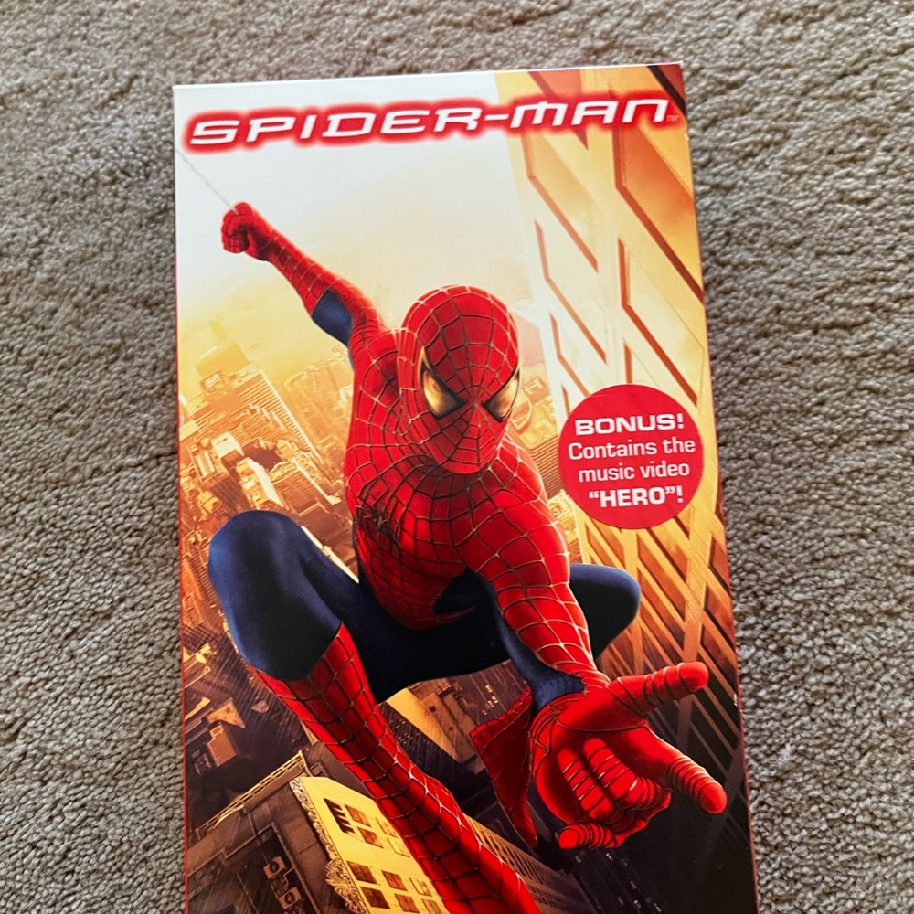 Spider-Man movie VHS with Tobey Maguire Kirsten Dunst James Franco